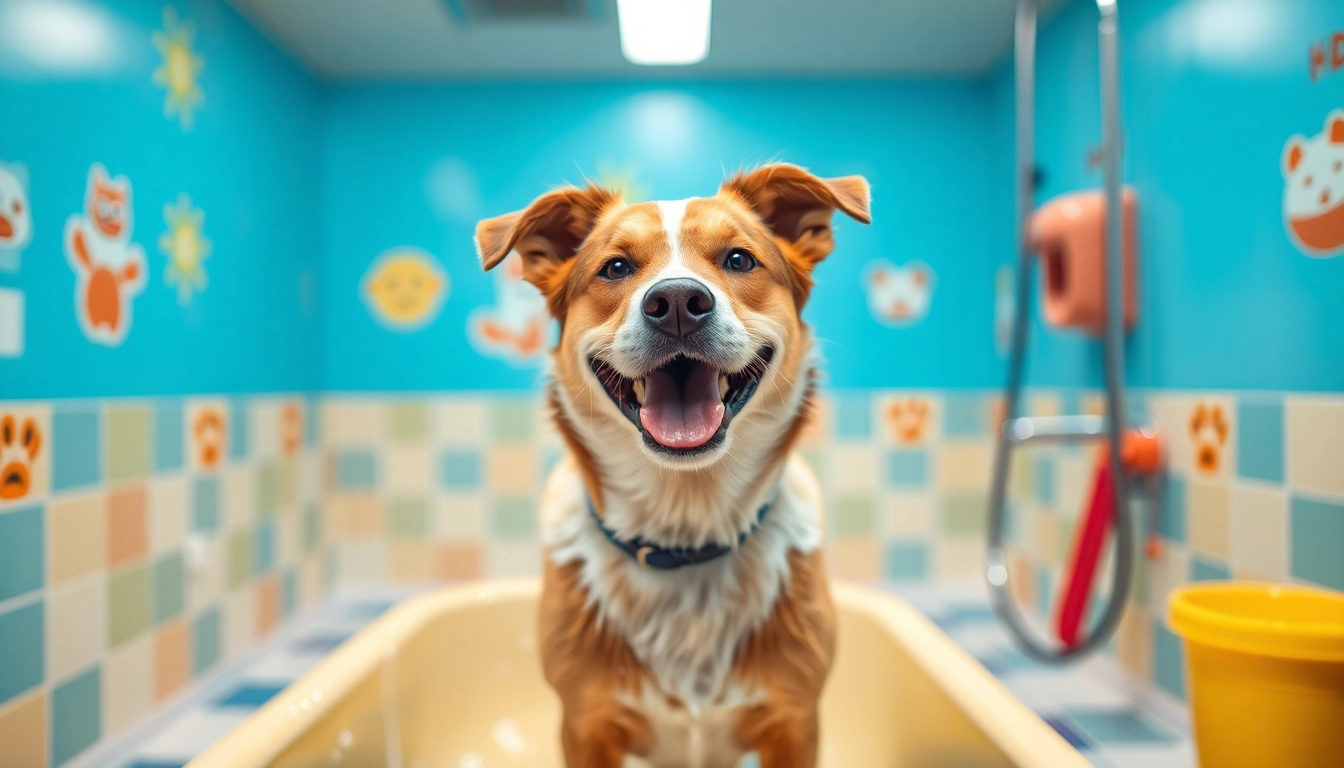 Enjoy a refreshing bath at a local dog wash near me, with plenty of space and happy dogs soaking up attention.