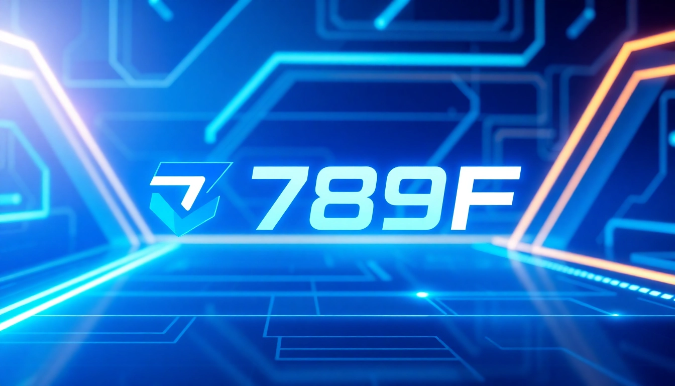 789F branding logo displayed on a dynamic digital background, highlighting innovation and modernity, ideal for tech-focused audiences.