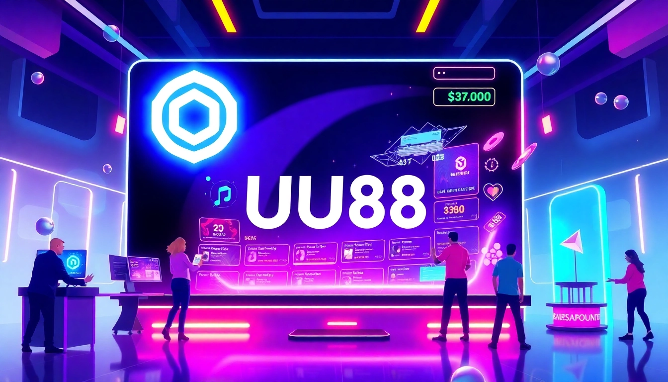 Dynamic online casino interface with the UU88 logo, showcasing a secure and professional gaming environment for players.