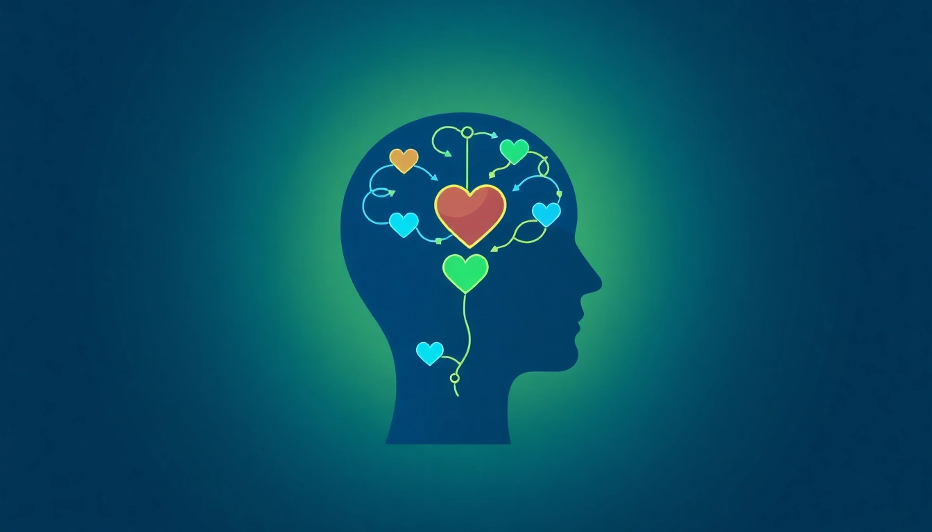 Visual of interconnected head, heart, and gut highlighting 3 Brains Intelligence©™ integration for decision-making and personal growth.