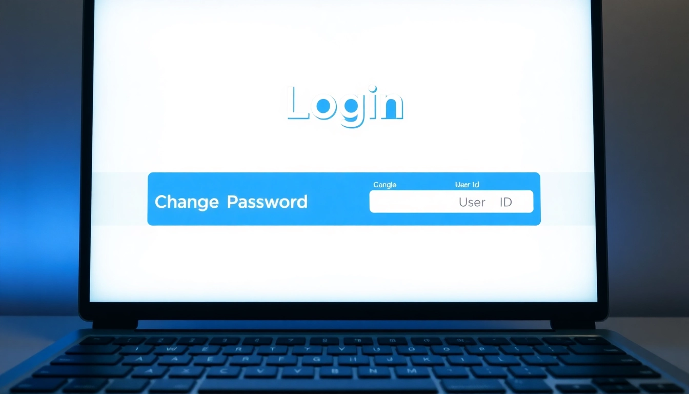 Illustration of a secure online login page featuring Lotus365 ID for managing account details and changing password securely.