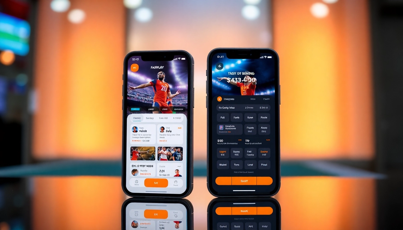 Screenshot of the fairplay app's user interface with sports betting options, emphasizing ease of use and brand colors for seamless betting experience.