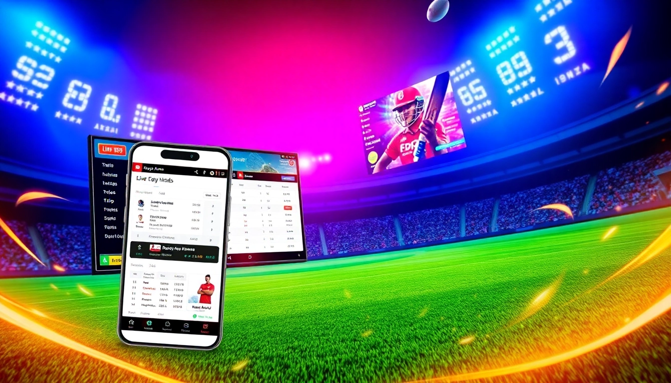 Reddy Anna platform showcasing live betting on cricket and football with vibrant, high-tech visuals, engaging users in real-time sports action.