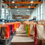 High-quality torba papierowa in a manufacturing setting with printing equipment and