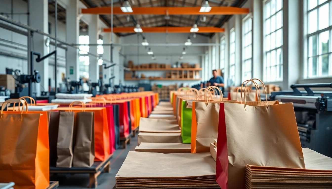 High-quality torba papierowa in a manufacturing setting with printing equipment and