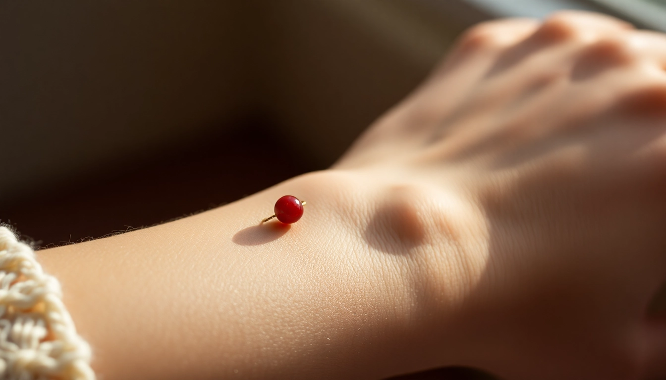 Elegant red bracelet on a red cord worn on a wrist, highlighting craftsmanship and color vibrancy