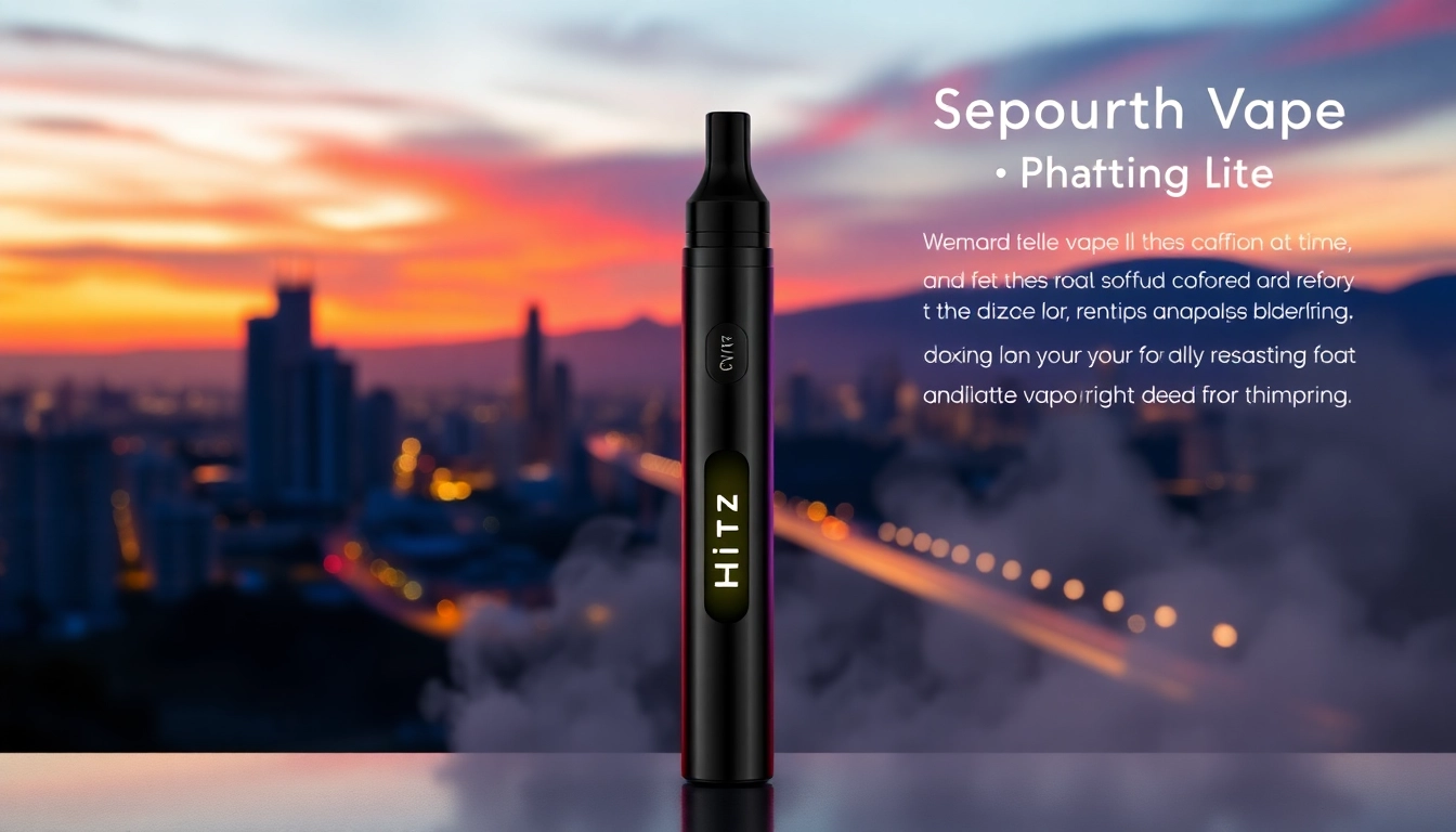 Hitz California disposable vape pen with LCD screen, showcasing premium design and smooth vapor
