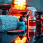 Blung cleaning tools in action demonstrating professional vehicle care techniques and product