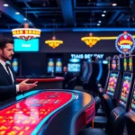 Professional casino scene illustrating reliable casino siteleri with live dealers and modern