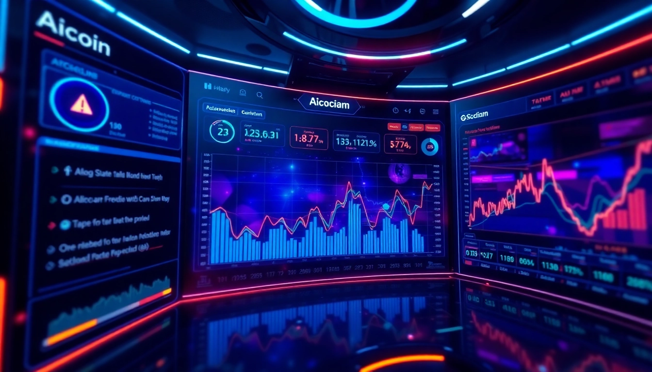 Dynamic aicoin analytics dashboard showcasing live market data and trends for investors and traders